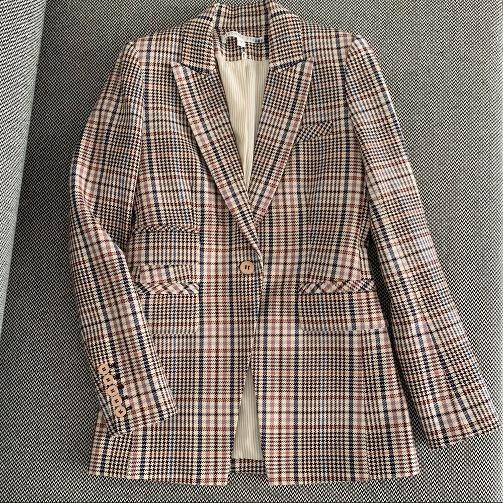 Veronica Beard Fuller Plaid Dickey Blazer Jacket